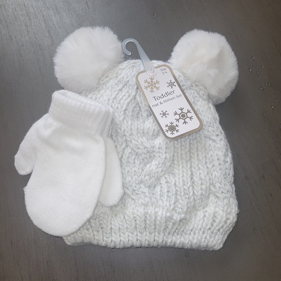 NWT Toddler Hat & Mitten Set - Picture 2 of 5
